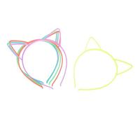 Artibetter 6pièces Serre-têtes Oreilles de Chat Lumineuses pour Femmes et Filles Bandeaux LED Éclatants pour Soirées Fluo Accessoires de Fête Cat Themed pour Nouvel An et Carnaval