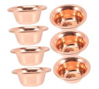 Artibetter 7 pièces Bol Offrande Bouddhiste Tibétain Laiton Coupe Décorative pour Cérémonie de Méditation et Rituel Résistance Au Feu Léger et Portable Rouge