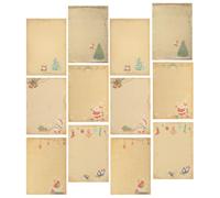 ARTIBETTER 72 Feuilles Papier à Lettres Vintage Khaki pour Invitations et | Papeterie Rétro en Papier, Écriture Fluide, Épais et Pratique, pour Poèmes, Noël et Usage Quotidien