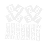 ARTIBETTER 72 Pièces Lot de Pochoirs Plastiques Réutilisables Lettres et Chiffres pour Peinture Artisanale Décoration Murale Tissus et Nettoyage Facile et Alignement Précis