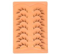Artibetter 7paires Faux Cils Fox Eye Naturels et Wispy Fibre Chimique Cils Longs Réutilisables pour Maquillage Quotidien et Scène Effet Œil de Renard Raffiné