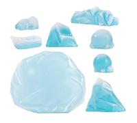Artibetter 8 Pièces Miniatures en Résine de Glacier Arctique Pingouins Réalistes, Décoration Délicate pour Aquarium et Étagère, pour Noël et Ambiance Hivernale