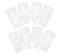 ARTIBETTER 8 Pièces Modèle De Peinture Pochoir Fleur Réutilisable Pochoirs De Peinture Modèle De Fleur Plastique Blanche