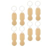 Artibetter 8 Pièces Porte-clés en Bambou pour Jetons de Chariot, Facile à Transporter, Élégant et Classique, pour Déverrouiller les Chariots de Supermarché
