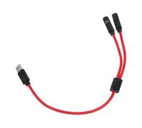Artibetter Adaptateur Audio pour Casque et Microphone Usb-c vers Double Prise Jack 3,5 Mm, Câble Répartiteur 28 Cm Rouge Compatible Pc, Ordinateur Portable et Console, Répartiteur pour
