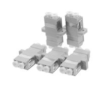 Artibetter Adaptateur Fibre Optique LC Double Flux 5 Pièces pour Connecteurs Simplex, Coupleur à Bride Plastique Gris, Connexion Réseau Stable pour Centres de Données et Équipements It