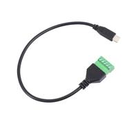 Artibetter Adaptateur USB Type-c vers 5 Pins en Cuivre Noir Connexion Stable et Bornier à Vis pour Prolongateur de Câble USB Type-c Fiable et Solide