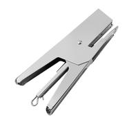 ARTIBETTER Agrafeuse Métallique à Main, Machine à Relier en Métal Argenté, Compacte et Portable, Prise en Main Confortable, pour École et Bureau, Enseignants et Secrétaires
