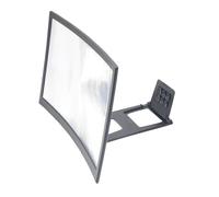 Artibetter Amplificateur Écran Incurvé 12 Pouces pour Smartphone Support Antidérapant Noir, Loupe d'Écran sans Pile pour Vision Prolongée à Domicile