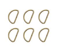 Artibetter Anneaux en D Bronze - 40mm, 38mm, 32mm - 20 Pcs Boucle en Forme de D pour Vêtements, Bagages, Ceinture (Bronze)