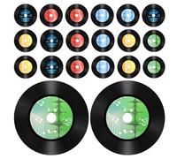 ARTIBETTER Autocollants Vinyles Décoratifs Vintage 20 Pièces Stickers Imperméables pour Décoration Murale Fête Musicale Ambiance Rétro Accessoires Photomaton et Décoration de Table
