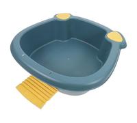 ARTIBETTER Bac à Lessive Plastique Petit Bleu avec Planche à Laver Intégrée, Seau Multifonction pour Produits D'entretien Ménager et Vaisselle, Outil Nettoyage Compact pour Usage Domestique