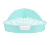 Artibetter Bac à Litière d'angle Triangulaire pour Hamster et Petit Lapin en Plastique, Détachable, Anti-Éclaboussures, Facile à Nettoyer, pour Cage