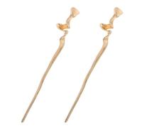 ARTIBETTER Baguettes à Cheveux pour Chignons Style Vintage Géométrique 2Pcs Accessoires Métalliques pour Femmes Lors de Mariages et Réceptions