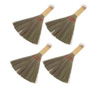 ARTIBETTER Balai à Paille Naturel 4pcs Brosse Douce Légère Poignée Confortable pour Canapé et Lit Décoration Halloween Maison