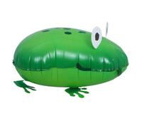 ARTIBETTER Ballon Grenouille Gonflable Animé Autoportant en Aluminium, Taille Moyenne, Vert Vif, Décoration Festive pour Anniversaire et Shower, Ballon Animal Marchant pour Fêtes Thème