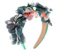 Artibetter Bandeau de Mariage pour Décoration Capillaire Élégante Hawaïen Fait Main Perles Abs et Tissu, Couronne de Fleurs Lors D'un Goûter D'anniversaire