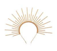 Artibetter Bandeau doré pour filles, orné de cristaux, couronne à pointes en forme de soleil sacré pour femmes, accessoire idéal pour Halloween, les fêtes, les bals de fin d'année et les