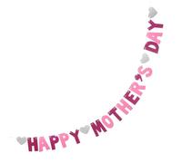 ARTIBETTER Bannière à Fanions « Joyeuse Fête des Mères » en Papier Pailleté Rose Fuchsia et Rose Clair Décoration Suspendue pour Fête des Mères Guirlande Festive Intérieure pour Événements