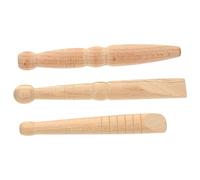 Artibetter Bâton de Massage par Acupression en Bois Naturel, Lot de 3 Bâtonnets de Réflexologie Plantaire et Corporelle, Outil de Massage des Pieds Mains pour Détente et Soulagement