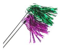 Artibetter Bâtonnets à Chat pour Renforcer la Complicité Couleur Aléatoire Votre Chat Lot de 3 en Plastique Ruban Réfléchissant et Clochette, Jouets Interactifs