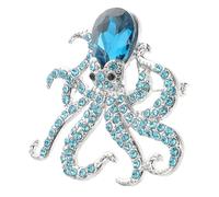 Artibetter Bijou Animal Marin en Alliage et Cristaux, Épingle Polyvalente Fiable de Pieuvre, Accessoire Vestimentaire Unique pour Tenue Quotidienne et Rendez-vous