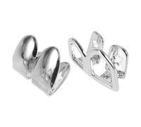 ARTIBETTER Bijoux Dentaires Hip-hop Accessoires Métal Argent Pour Performances 1 Pair Style Unique Confortable Fini Brillant