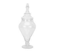 Artibetter Bocal de Rangement Hermétique en Verre Transparent Style Européen 1 Pièce Décoration de Mariage Multifonctionnelle pour Bonbons en-Cas et Céréales
