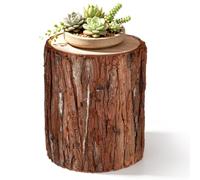Artibetter Bois Souche, Réaliste Support Décorative Rustique | Texture D’écorce Authentique, sans Arrosage, pour Pots de Plantes Grasses, Mini-sapins et Séances Photo Festives