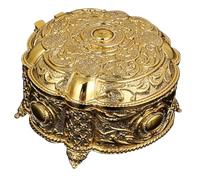 Artibetter Boîte à Bijoux Vintage Métal Petit Format Coffret de Rangement Trinket Au Style Européen Rétro Organiseur Décoratif pour Bijoux et Petits Objets Précieux