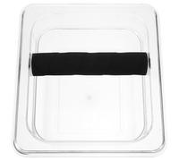 Artibetter Boîte à Café Knock Box Acrylique Transparent Petite Capacité Bac à Marre de Café Moulu Antidérapant pour Déchets Espresso Accessoire Station de Tassage Compact pour Porte-filtre
