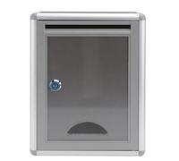 Artibetter Boîte à Suggestions Serrure Sécurisée, Design Simple et Élégant Murale en Alliage D'aluminium Argenté pour Bureau et Toutes Occasions