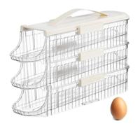 Artibetter Boîte à Œufs pour Réfrigérateur Triple Couche en Pet, Grosse Capacité, Portable et Gain de Place, Activités en Extérieur Cuisine
