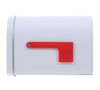 Artibetter Boîte aux Lettres en Tôle Galvanisée Blanche pour Maison de Poupée avec Drapeau Signal, Design Polyvalent et Fabrication Élégante pour Playhouse ou Bureau