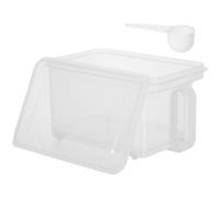 Artibetter Boîte de Rangement Facile à Manipuler pour Détergent à Lessive en Plastique Transparent avec Couvercle Doseur et Poignée pour Usage Quotidien et Étagères de Salle de Bain