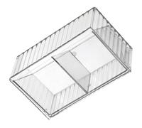 Artibetter Boîte de Rangement Murale Transparente Rangement pour Coton Épingles Élastiques et Accessoires de Beauté Étui à Capuchon Réversible Matériau Pet Résistant pour Salle de Bain