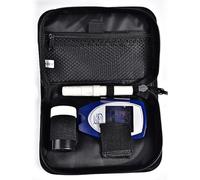 ARTIBETTER Boîte de Rangement Portable en Pu pour Glucomètre, Étui de Protection Étanche Résistant aux Chocs, Adapté pour Usage Voyage, Transport Facile, Pochette pour Soins du Diabète