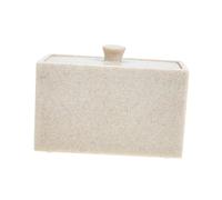 ARTIBETTER Boîte Rangement Cosmétiques avec Couvercle Anti-poussière Organisateur Compact à Compartiments pour Cotons et Accessoires de Maquillage Bac de Salle de Bain Pratique