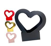 Artibetter Boîtes à Fleurs de Cœur 4pcs en Carton Résistant pour Bouquets de Œillets et Petits Chrysanthèmes, pour Mariages et Décoration Intérieure