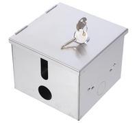 Artibetter Boîtier Électrique Extérieur en Acier Inoxydable 0,8 Mm avec Serrure à Clé Croisée, Boîte Étanche pour Prise Électrique 86 Type, Protection Antivol Sécurisée, Montage en Saillie