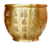 Artibetter Bol à Trésor en Laiton 9 Cm de Style Chinois Traditionnel, Bol Décoratif pour Offrandes, Bassin de Fortune Monétaire, Coupelle Décorative pour Maison, Bureau et Restaurant