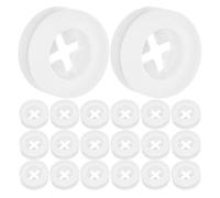 Artibetter Bouchons de Paille en Silicone Blanc 30 Pièces avec Joint Étanche pour Couvercles en Bois, Idéal pour Activités Extérieures et Voyages