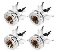 ARTIBETTER Bouchons de Valve de Pneu en Aluminium 4PCS Forme Couronne Argent pour véhicules, Installation Rapide pour Accessoires extérieurs Automobiles universels