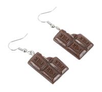 ARTIBETTER Boucles d'Oreilles Pendantes Chocolat Originales en Résine, Design Ludique et Léger, Bijoux Alimentaires pour Femmes, Usage Quotidien et Gourmand
