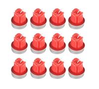 Artibetter Bougies Chauffe-plat Forme Rose Rouge en Paraffine Lot de 12 sans Fumée et Longue Durée, pour Occasions Spéciales comme Demandes en Mariage
