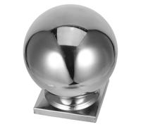 Artibetter Boule en Acier Inoxydable 80 MM Base Carrée pour Capuchons de Poteaux Embout de Main Courante Robuste Boules de Rambarde Rondes pour Portails et Clôtures Usage Intérieur et