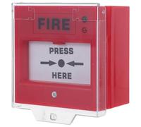ARTIBETTER Bouton d'alarme Incendie Manuel, Plastique Robuste, Double Lumineuse et sonore, réarmement Manuel, pour systèmes d'alarme et Bureaux Professionnels
