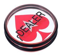 Artibetter Bouton de Croupier en Acrylique Double Face 75 Mm, Jeton de Poker Marqueur de Jeu, Accessoire pour Soirées Poker et Jeux de Cartes, Article de Fête Solide et Polyvalent