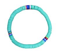 Artibetter Bracelet Bohème en Pâte Polymère Bleu, 1 Pièce, Bracelet Doux Élastique pour Couple, Bijou Léger et Étanche, Présent Femme Homme, Style Plage et Été