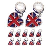 Artibetter Breloques Drapeau Britannique en Alliage 12 Pièces - Pendentifs pour Bracelets DIY Bijoux Patriotiques Royaume-Uni Accessoires Créatifs pour Porte-Clés et Loisirs Créatifs